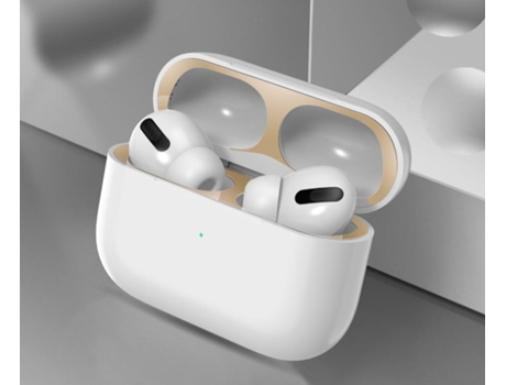 Etiqueta engomada de la caja de silicona SLOWMOOSE para Airpods 3 -201619813 [Oro]
