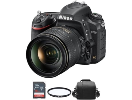Kit Cámara Réflex NIKON D750 AF-S 24-120MM F4G ED VR + Funda para cámara + Tarjeta SD de 16gb + Filtro HOYA UX UV 77mm