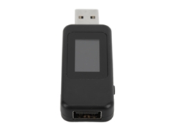Analizador de potencia USB 2026as con detección directa, fácil visualización, función de apagado y almacenamiento, color negro.