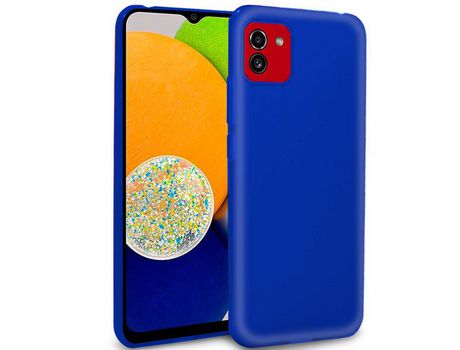 Carcasa de Silicona P/ Samsung A035 Galaxy A03 Azul