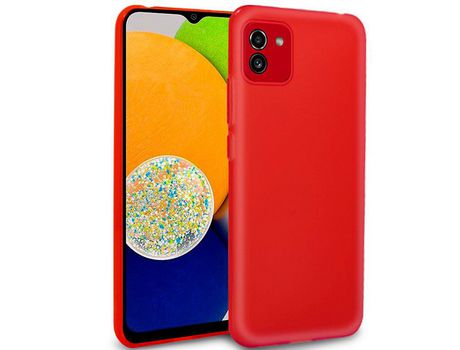 Carcasa de Silicona para Samsung A035 Galaxy A03 Rojo