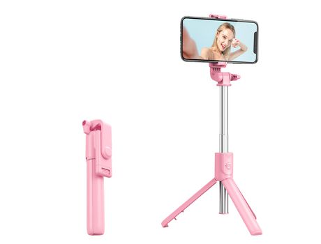 Suporte Selfie PETHUEL ZJ-0601-7 Rosa