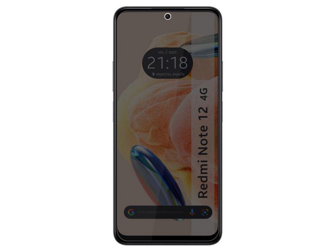 Protector Pantalla Hidrogel Privacidad Antiespías para Xiaomi Redmi Note 12  4G TUMUNDOSMARTPHONE
