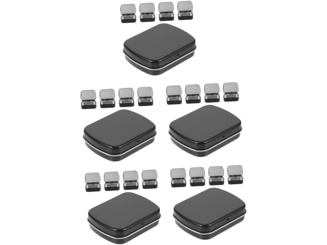Conjunto De 5 Caixas Organizadoras Com Tampa Articulada, Organizador Compacto Para Doces.