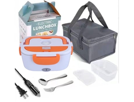 Fiambrera Eléctrica EZII FDH01 40W Bolsas aislantes y vajilla naranja