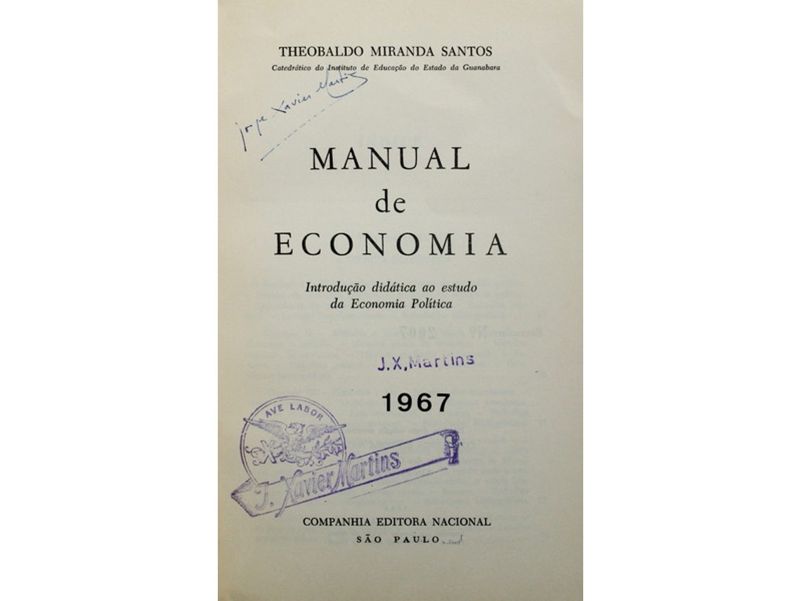 Libro Manual De Economia. (Portugués)