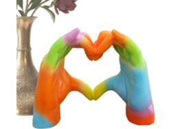 Estatua De Mano Escultura Arco Ris En Forma Coraz N Decoraci Amor Figura Coleccionable Para La Del Hogar Sala Estar