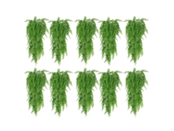 2026-10 Piezas Plantas Colgantes Artificiales Hojas De Helecho Persa Plásticas Verduras Falsas Para Decoración Interior Exterior Patios Bodas