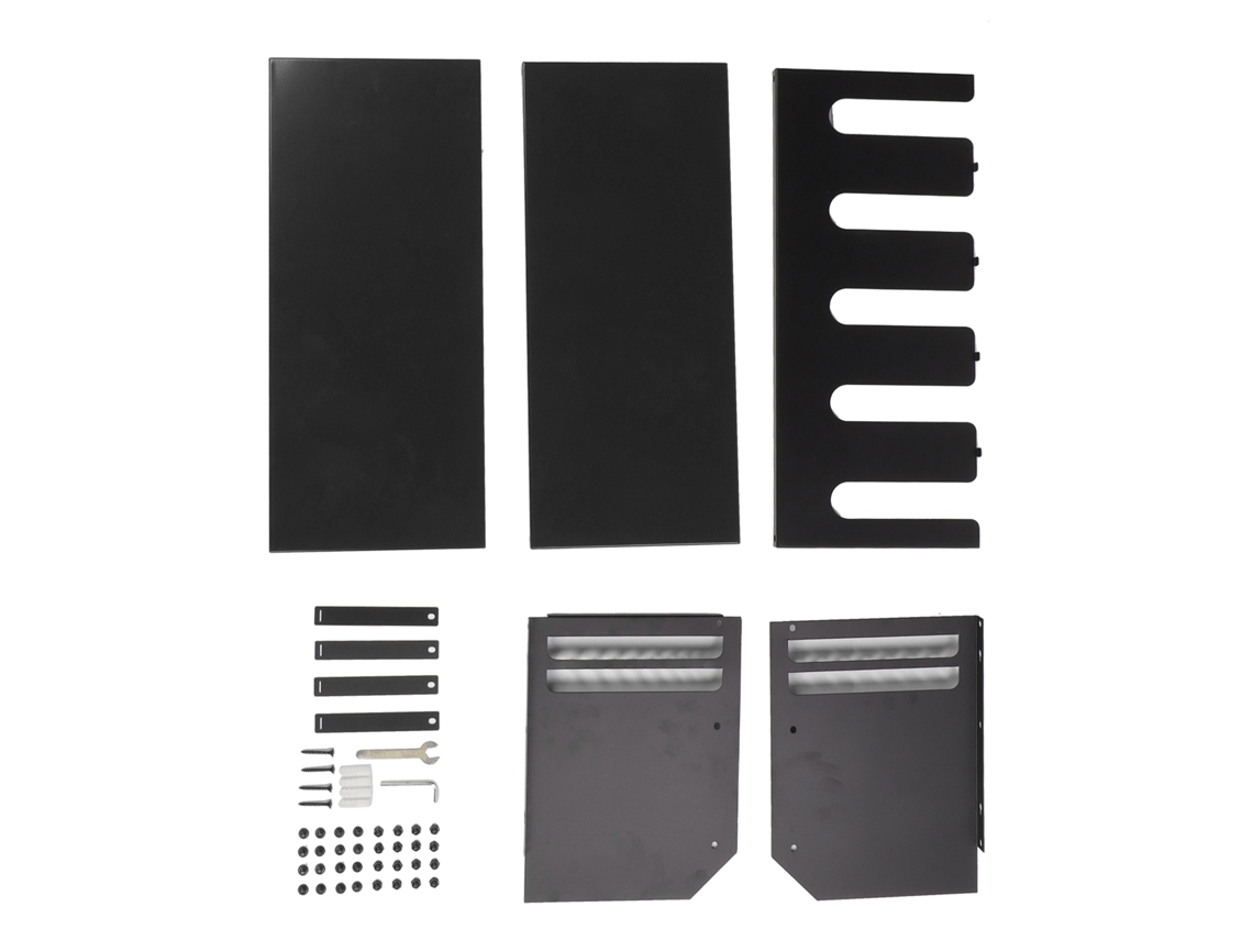Organizador de herramientas eléctricas de pared con 5 compartimentos, soporte para taladro eléctrico, soporte para taladro resistente.
