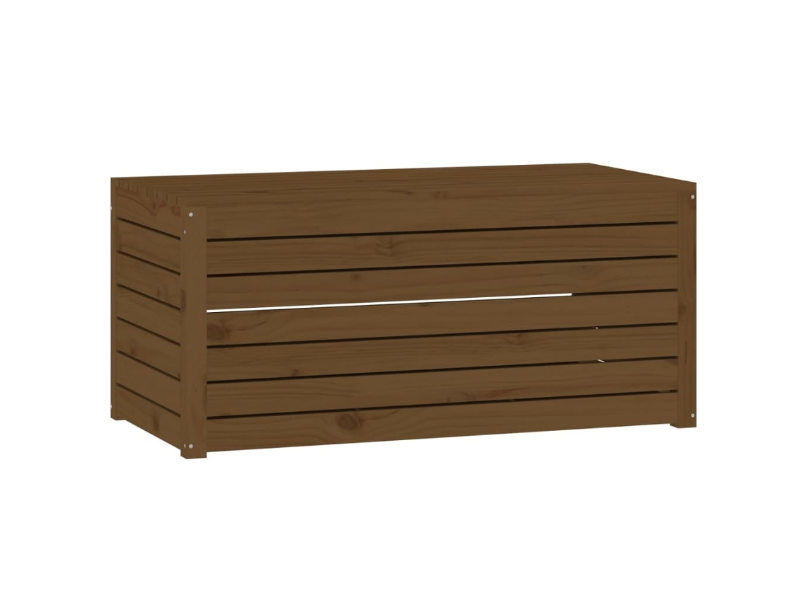 Jardinera de pino macizo, color marrón miel, EXCLUSIVA DE LA CASA (101 x 50,5 x 46,5 cm)