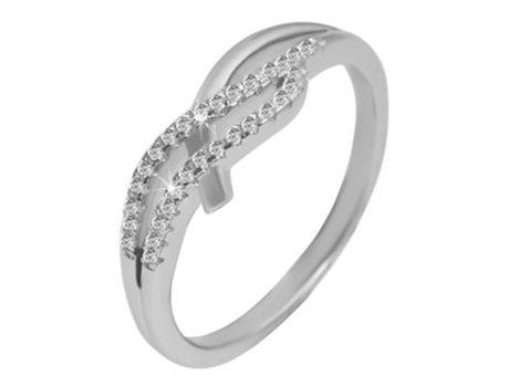 Anillo en Plata de Ley 925 con Circonita Bañada en Rodio – Talla 56 – 0007