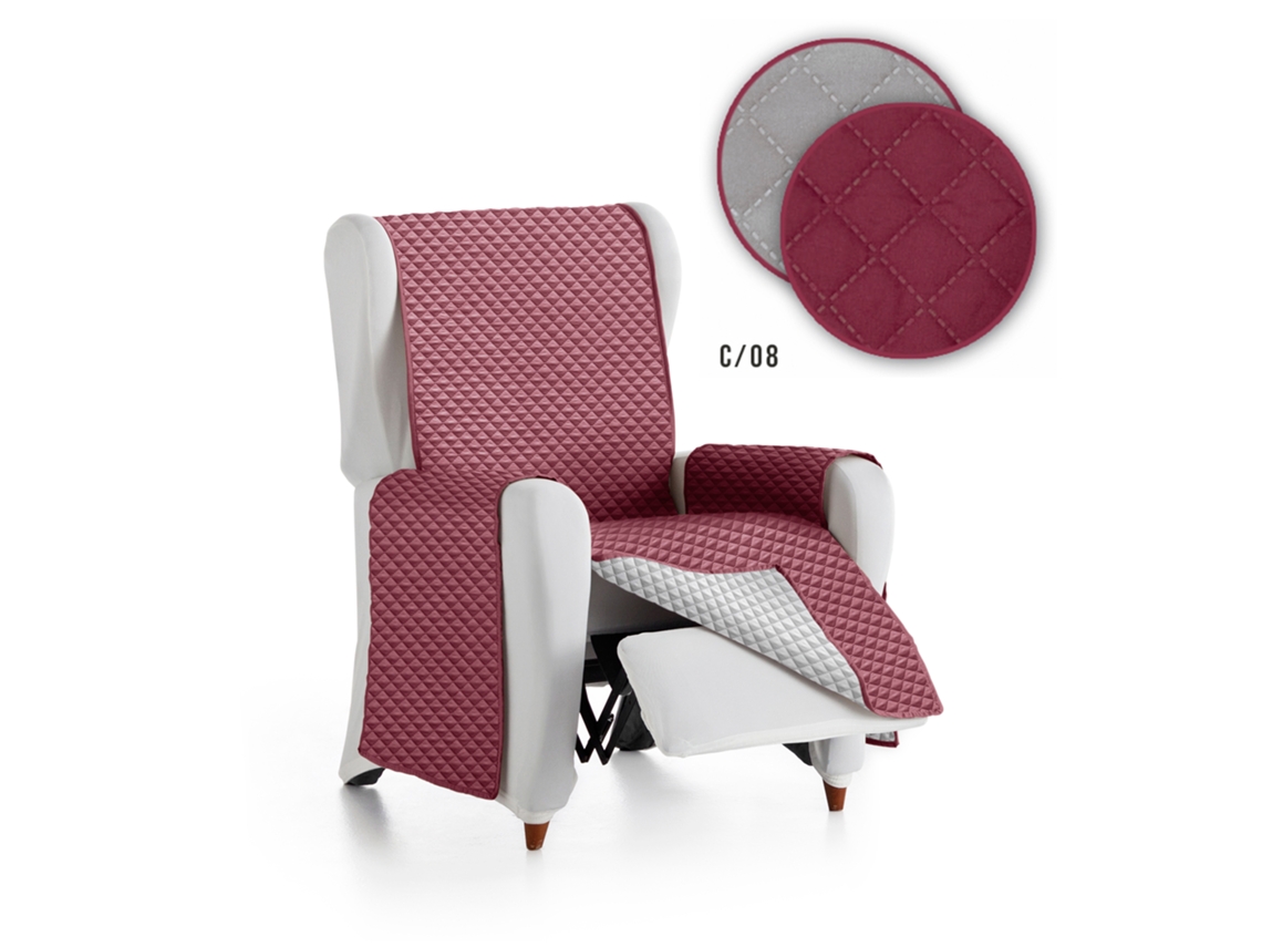 Funda tejido acolchado Reversible para Sillón Elena (1 lugar rojo / gris)