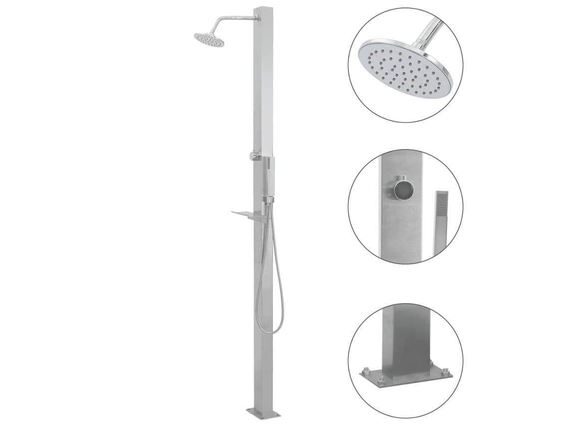 Columna de ducha exterior de acero inoxidable DKD HOME DECOR