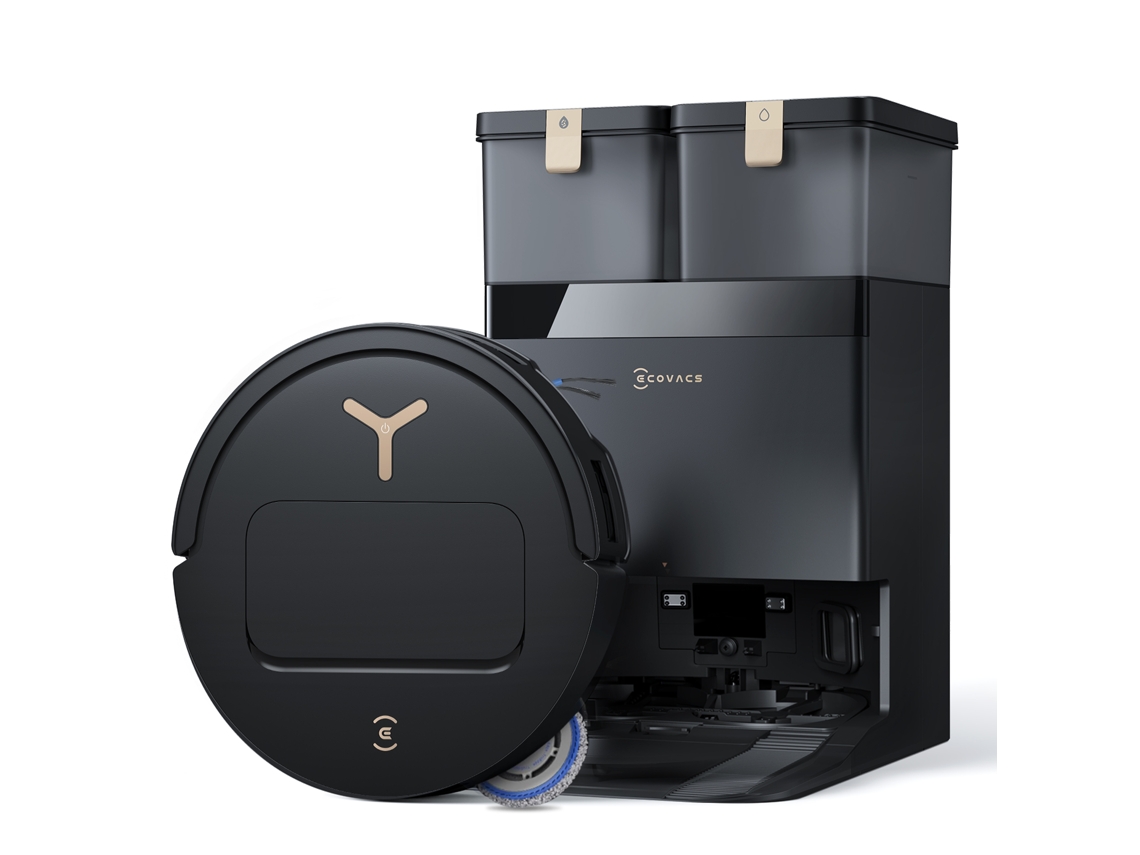 Robot Aspirador Ecovacs T50pro Omni Gen3, Ultrafino 81 Mm, Estación Omni (lavado-secado-vaciado), 25000 Pa, Aivi 3d, Zerotangle3.0, Truedge2.0, Negro