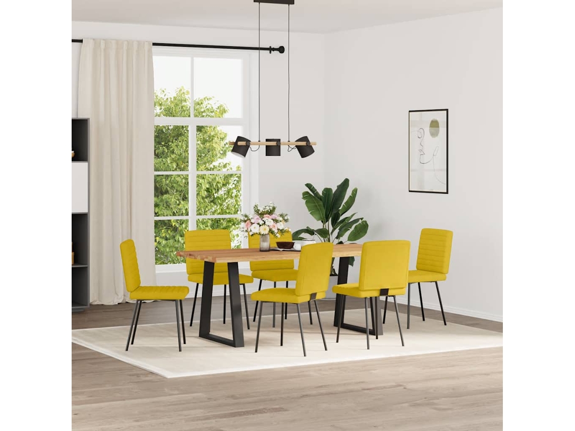 Maison Exclusive - Sillas De Comedor 6 Unidades Terciopelo Amarillo