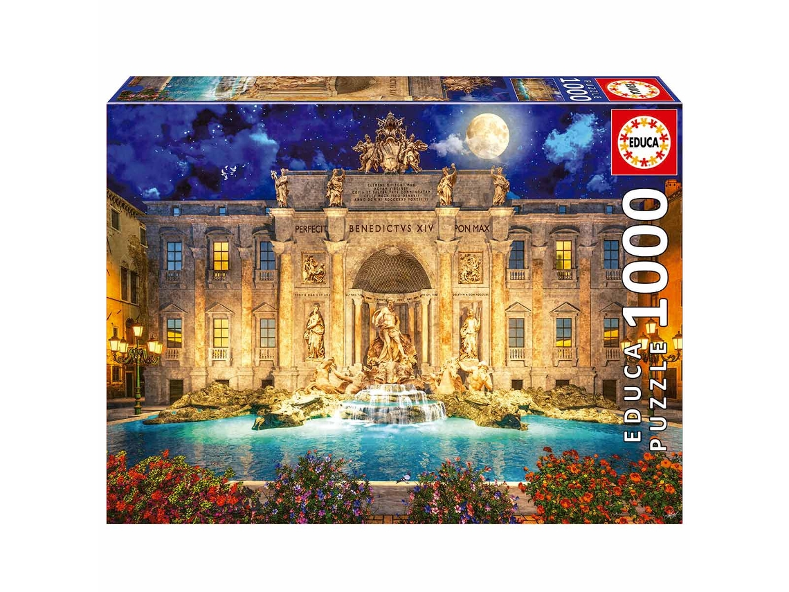 Puzzle EDUCA de 1000 Piezas Fuente de Trevi en Roma 19923