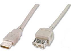 Cable USB ASSMANN USB A/USB A 1.8 m Macho/Hembra Beige