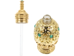 3pièces Botella De Parfum Dorado Frasco Délicat Style Moyen-oriental Pour Huiles Essentielles Et
