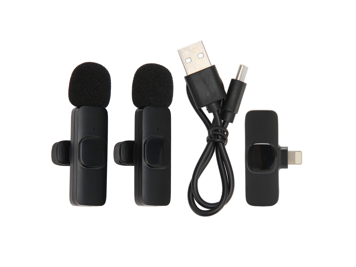 Micrófono De Solapa Inalámbrico K9 Con Reducción De Ruido, Plug And Play, Con Clip Para Android E Ios.