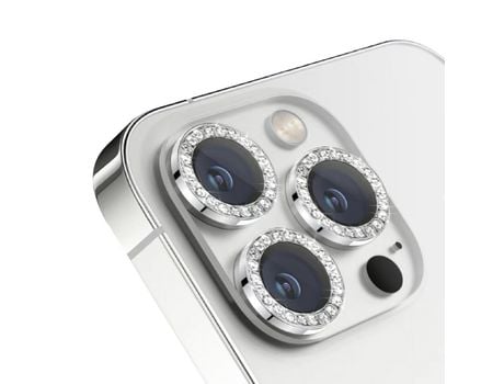 Proteção da câmera com strass 2-pack Plata iPhone 13/13 Mini