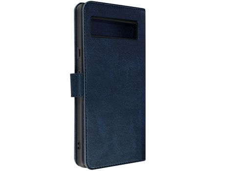 Carcasa para Google Pixel 7a Clapet Tarjetero Soporte Vídeo Correa Azul oscuro AVIZAR