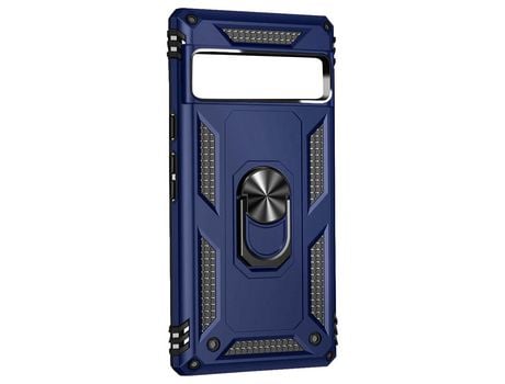 Carcasa para Google Pixel 7a Antigolpes Bimaterial Anillo Soporte Vídeo Azul AVIZAR