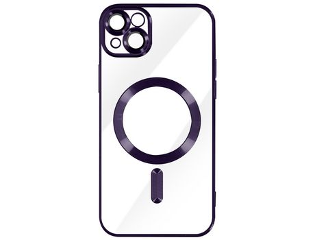 Carcasa MagSafe para iPhone 13 Protector de silicona para cámara Borde cromado AVIZAR