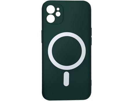 Carcasa MagSafe para iPhone 12 y 12 Pro Soft Touch Mate Bordes Altos Verde oscuro AVIZAR
