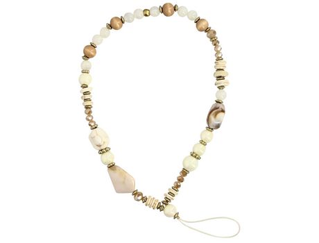Joya para teléfono con perlas tahitianas Blancos de 30 cm y correa de sujeción AVIZAR