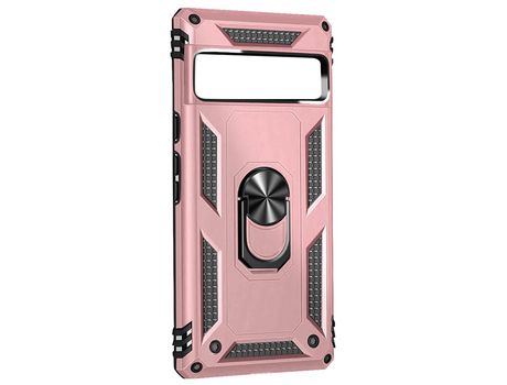 Carcasa para Google Pixel 7a Antigolpes Bimaterial Anillo Soporte Vídeo Rosa AVIZAR