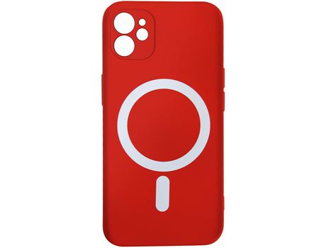 Carcasa MagSafe para iPhone 11 Soft Touch Mate Bordes Altos Rojo AVIZAR