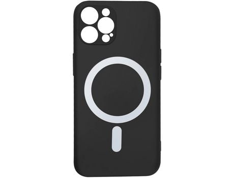 Carcasa MagSafe para iPhone 12 Pro Max Soft Touch Mate Bordes Altos Negro AVIZAR