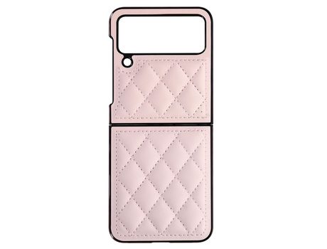 Funda para Samsung Galaxy Z Flip 4 en polipiel Rhombus Chic Series Rosa Claro AVIZAR