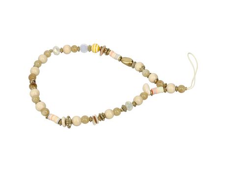 Joya Universal Teléfono de perlas Heishi, Piedras, Conchas 30cm Blanco Correa AVIZAR