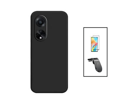 Kit de Protector de Pantalla de vidrio templado de cubierta completa 5D + Carcasa de silicona líquida + L soporte magnético de coche de conducción ...