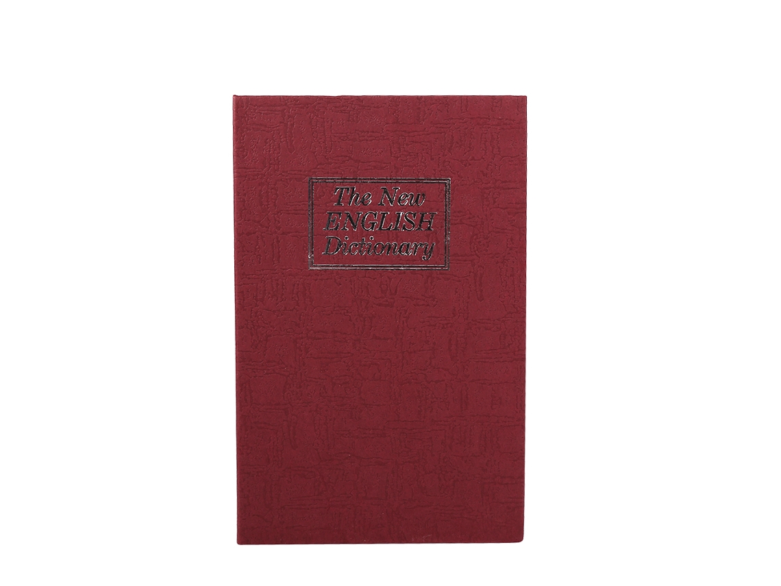 Caja Fuerte Con Forma De Libro Y Cerradura De Combinación Para Dinero Y Joyas - Roja