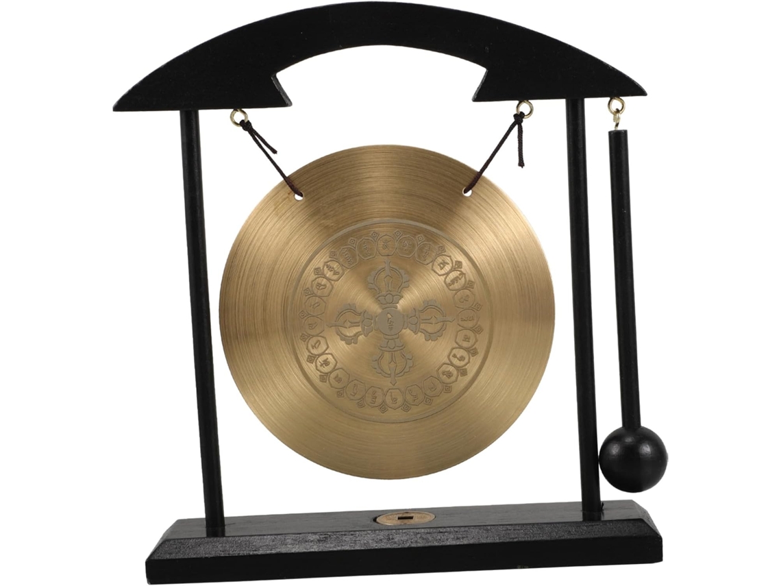 Gong Vajra Feng Shui Con Soporte, Decoración De Escritorio Zen, Adorno Relajante Tradicional Para