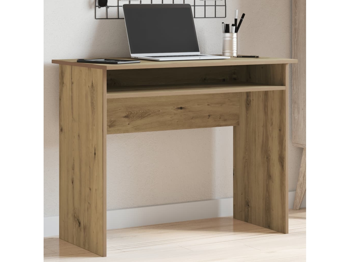 Escritorio de madera de ingeniería roble artisan 90x50x74 cm