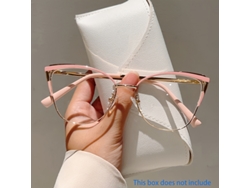 Un Nuevo Y Elegante Par De Gafas Ojo Gato Para Mujer, Con Montura Lentes Metálicas Alta Calidad (estuche No Incluido). Impermeable