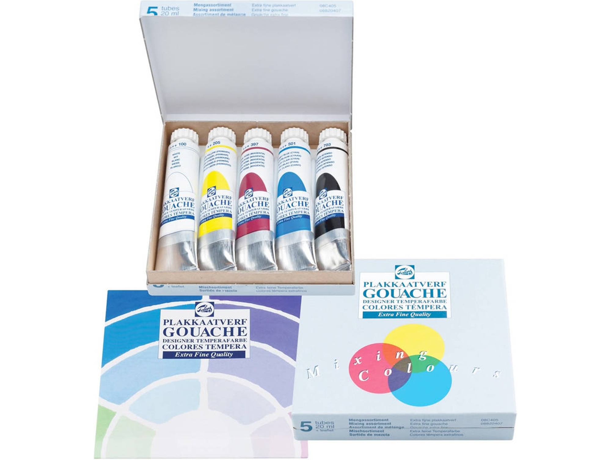 Caja conjunto Guaches TALENS 5 tubos de 20ml