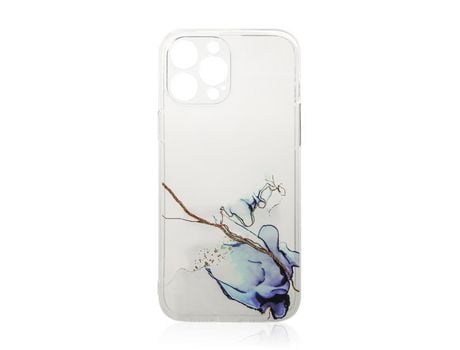 Carcasa de mármol para iPhone 12 Pro Max Carcasa de gel Azul mármol