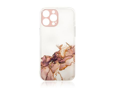 Carcasa de mármol para iPhone 12 Pro Max Carcasa de gel marrón mármol