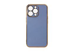 Carcasa Lighting Color para Samsung Galaxy A73 5G Gold Frame Gel Cover Azul 1 Unidad.