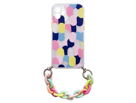 Carcasa de cadena colorido para Carcasa de gel flexible Cadena colgante de cadena para Samsung Galaxy S21 Ultra 5G Multicolor 1