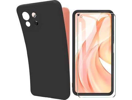 Carcasa para Xiaomi Mi 11 Lite Silicona Líquida Compatible con Xiaomi Mi 11 Lite Carcasa Protectora a Prueba de Golpes Carcasa Negra HONGWE.
