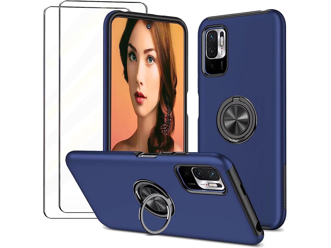 Kit Carcasa para Xiaomi Redmi Note 10 5G/Poco M3 Pro HONGWE. Azul