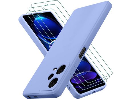 Kit Carcasa para Xiaomi Redmi Note 12 Pro 5G HONGWE Púrpura