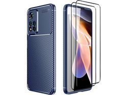 Kit Carcasa para Xiaomi Redmi Note 11 Pro/Pro Plus HONGWE. Azul