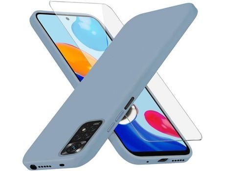 Kit Carcasa para Xiaomi Redmi Note 11/11S HONGWE Lavanda Gris
