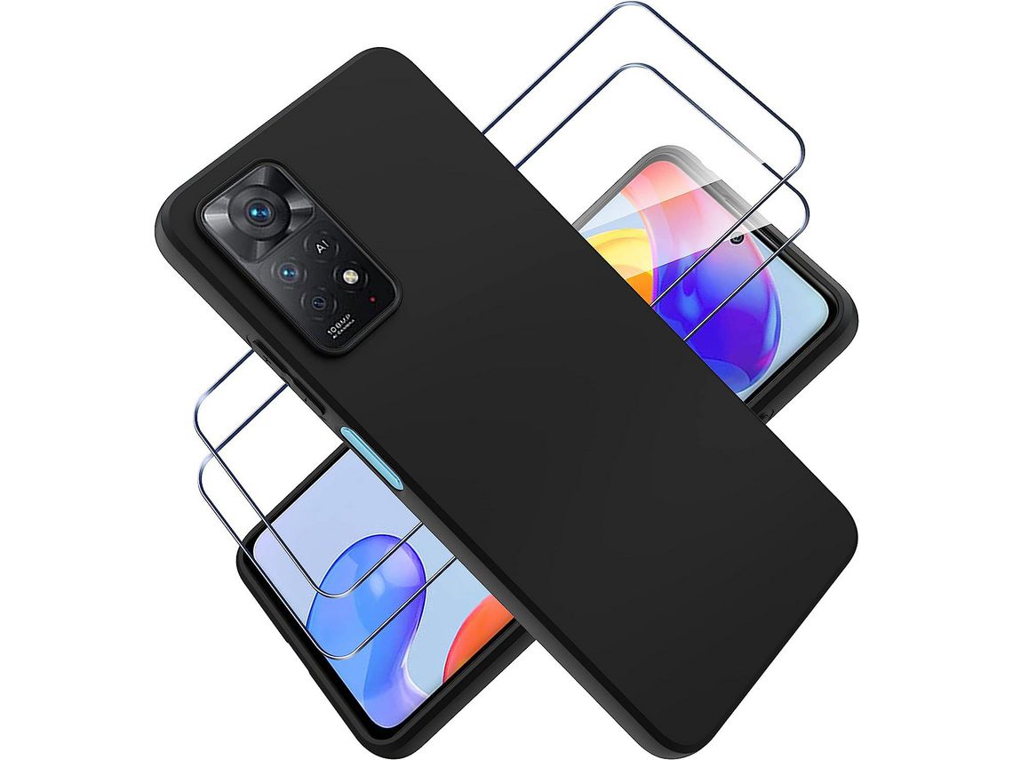 Kit Carcasa para Xiaomi Redmi Note 11 Pro/Note 11 Pro 5G HONGWE. Negro